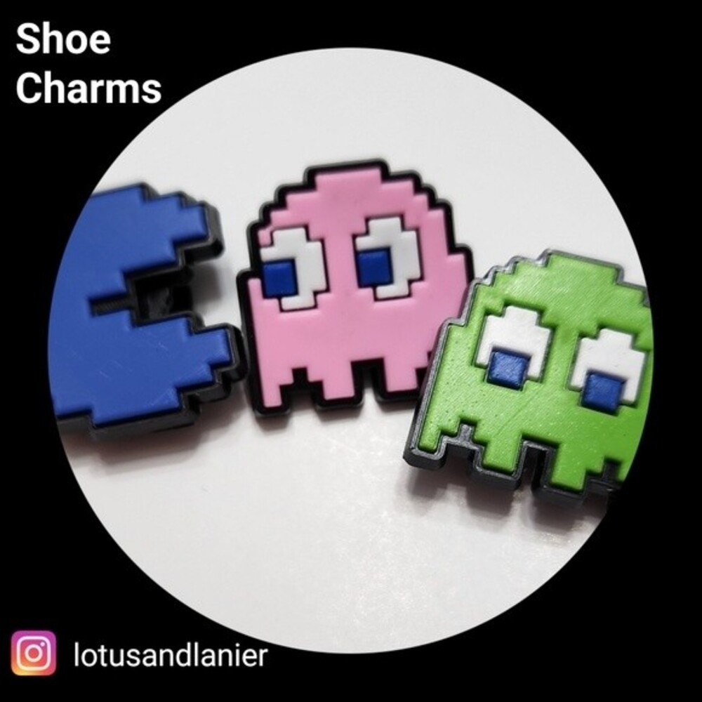 Shoe Charms " Pacman" Set of 3